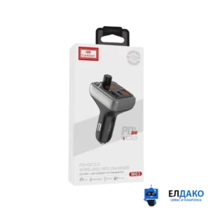 Модулатор за во автомобил со USB за музика и USB тип C за полнење - Earldom Wireless Car mp3 Charger